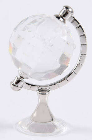 Times Past Globe-Silver Accent - No Box