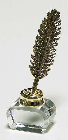 Your Special Treasures Inkwell With Quill - No Box