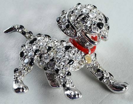 Brooches - Pins Dalmatian Puppy Playing Brooch - Boxed