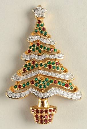 Christmas Brooches Christmas Tree - No Box