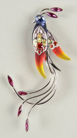 Tropical Birds Brooches by Swarovski