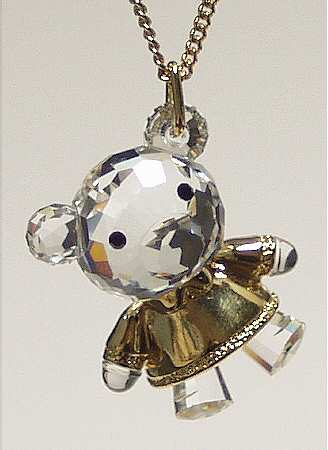 Crystal Memories Pendants Teddy Bear Girl Pendant - No Box