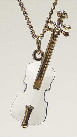 Crystal Memories Pendants Violin Pendant - No Box