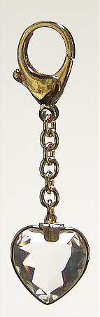 Crystal Memories Key Rings-Bag Charms Heart  - Boxed