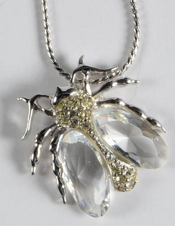 Pendants & Necklaces Bee Necklace-Rhodium - Boxed