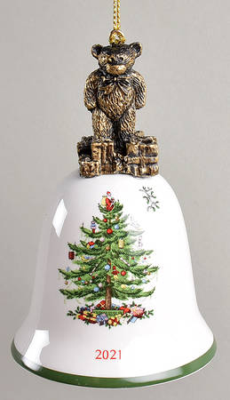 Annual Bell Ornament Teddy Bear - No Box