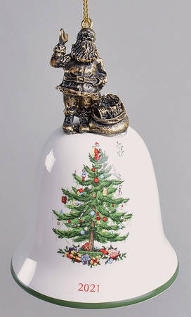 Annual Bell Ornament American Santa - Boxed