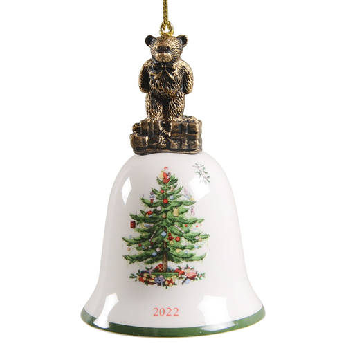 Annual Bell Ornament Teddy Bear - Boxed