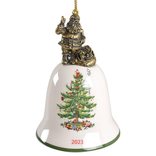 Annual Bell Ornament American Santa - No Box