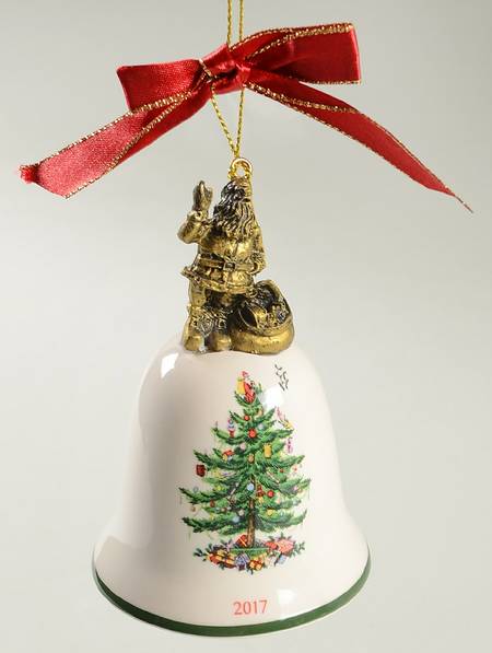 Annual Bell Ornament American Santa - No Box