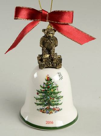 Annual Bell Ornament Teddy Bear - Boxed