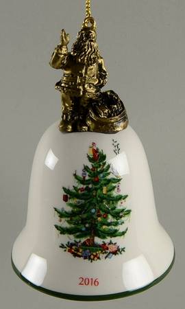 Annual Bell Ornament American Santa - Boxed