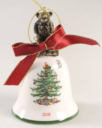 Annual Bell Ornament Teddy Bear - No Box