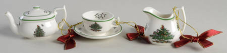 Miniature Ornament Tea Set-Set Of 3 - Boxed