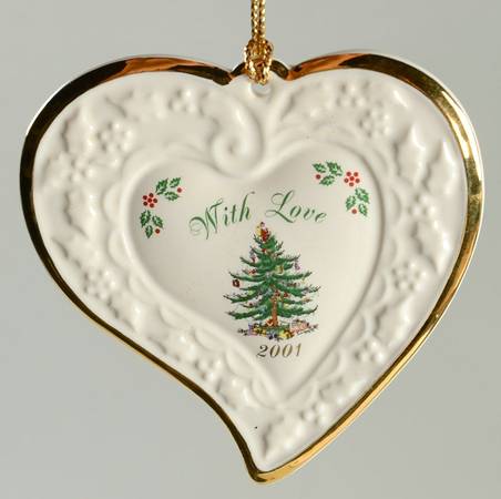 Christmas Tree Ornaments With Love - 2001 - No Box