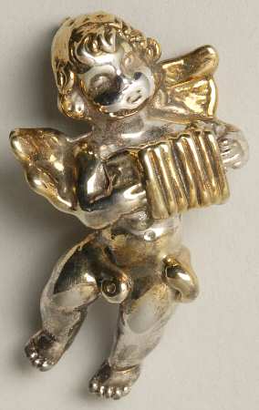Sam Philipe Figurines Cherub W/ Accordian - No Box