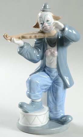 Paul Sebastian Figurines Clown With Violin - No Box