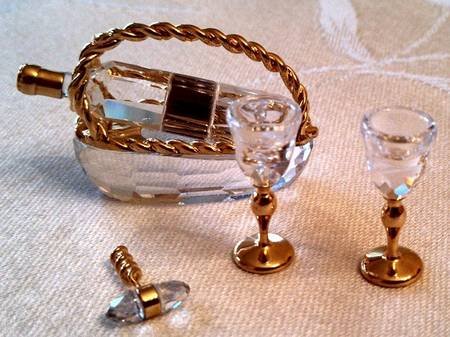 Crystal Garden Wine Set-Set Of 5 - No Box