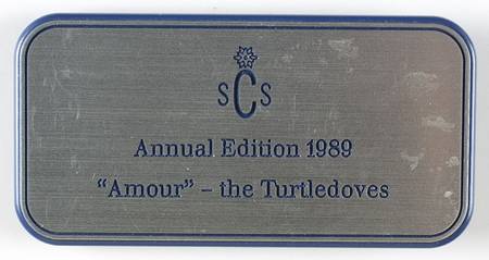 Collector Society Display Accessories Amour-Turtledoves Plaque - Boxed