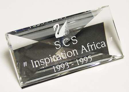 Collector Society Display Accessories Inspiration Africa 1993-1995 Plaque - No Box