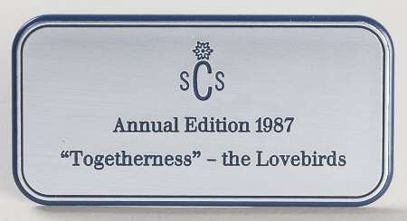 Collector Society Display Accessories Togetherness-Lovebirds Plaque - With Box