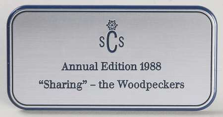 Collector Society Display Accessories Sharing-Woodpeckers Plaque - No Box
