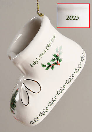 Baby's First Christmas Bootie - Boxed