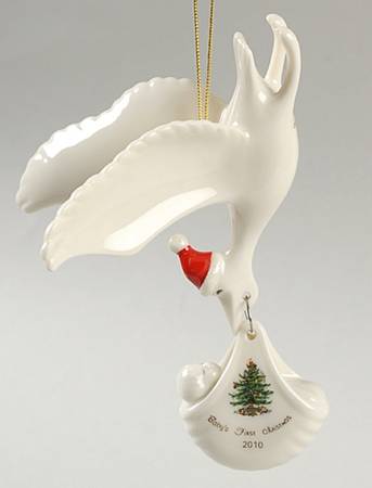 Baby's First Christmas Stork - Boxed