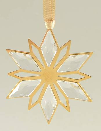Swarovski Ornaments Star Ornament-Golden Tone - No Box
