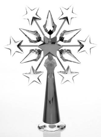 Swarovski Ornaments Tree Topper-Chrome - No Box