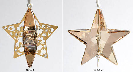 Swarovski Ornaments Golden Shadow Star-3d - Boxed