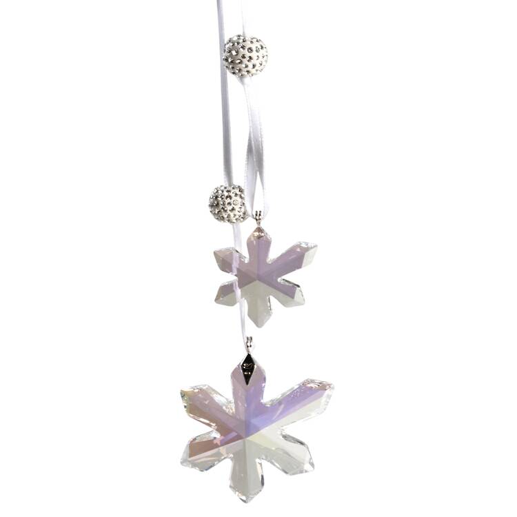Swarovski Ornaments Ice Flowers-Set Of 2 - No Box