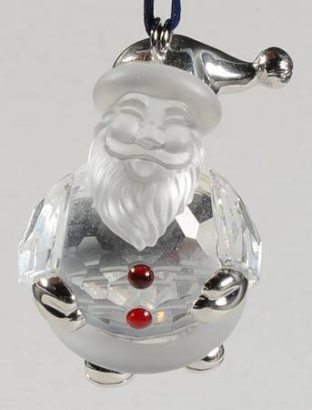 Swarovski Ornaments Classic Santa Claus-Rhodium - No Box