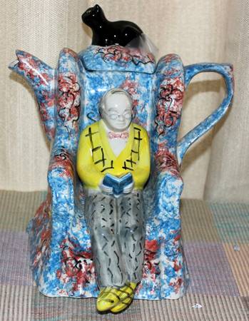 Swineside Tea Pot Churchill In Chintz Chair - No Box