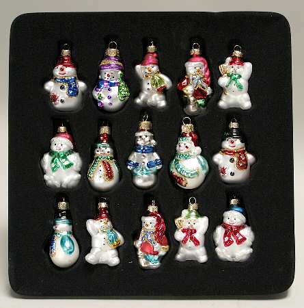 Season's Designs Ornaments 2" Snowman Ornaments - Boxed