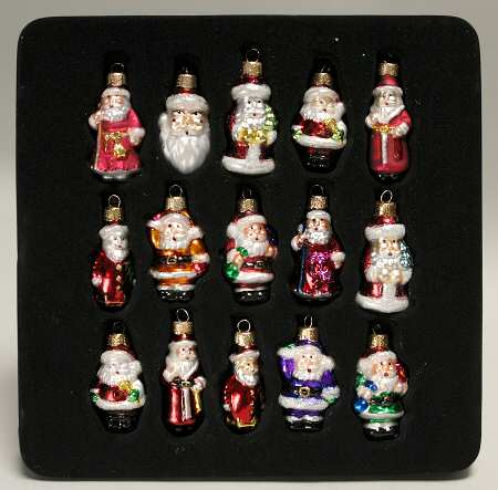 Season's Designs Ornaments 2" Santa Ornaments - Boxed