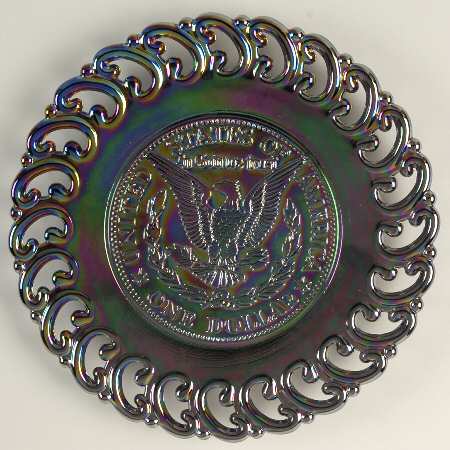 Smith Glass Miscellaneous Plate Morgan Silver Dollar Plate - With Box
