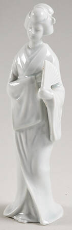 Shafford Figurines Geisha Holding Folding Fan - No Box