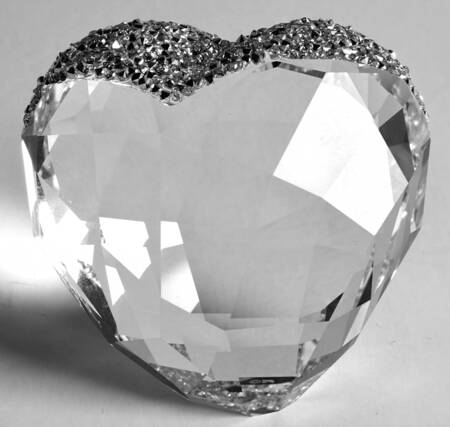 With Love Love Heart,Large, Clear - No Box