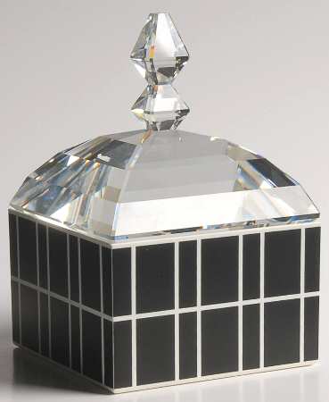 Swarovski Crystal Boxes Op Art Box-Black - Boxed