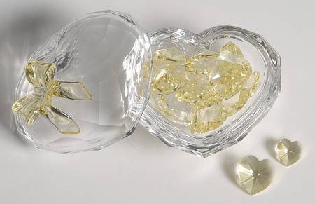 Swarovski Crystal Boxes Scs Anna's Jewel Box With Hearts - Boxed