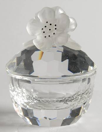 Swarovski Crystal Boxes Flowers-Round Treasure Box - No Box