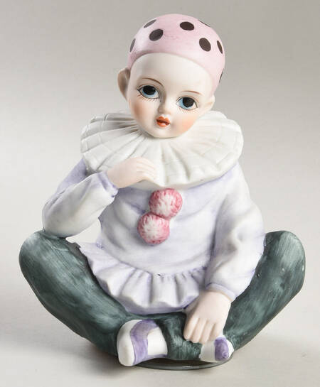 Seymour Mann Music Boxes Pierrot Clown-Pink&Purple - No Box