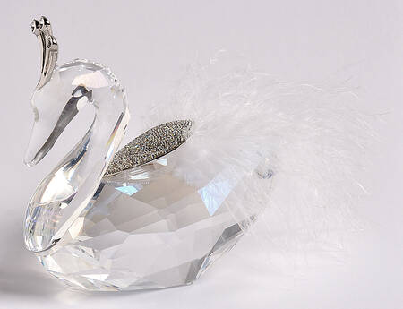 Christmas Figurines Winter Swan-Feather Tail - Boxed