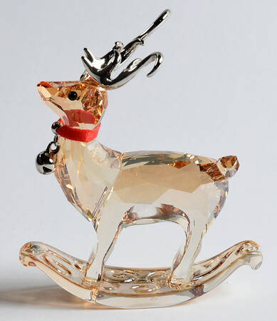 Christmas Figurines Winter Reindeer-Metal Horns And Bell - No Box