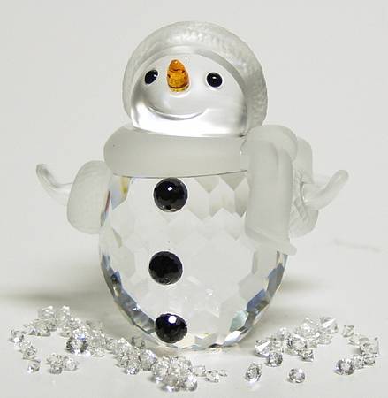 Cheerful Times Snowman - With Crystals - Boxed