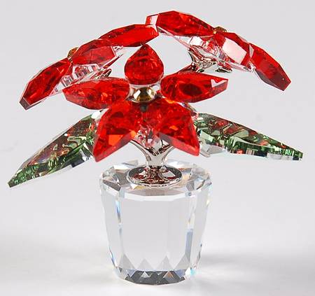 Christmas Figurines Poinsettia-Small - No Box