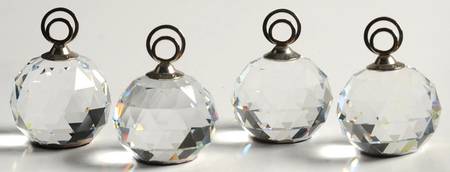 Place Card Holders Crystal Cal-Small Rhodium Set/4 - Boxed