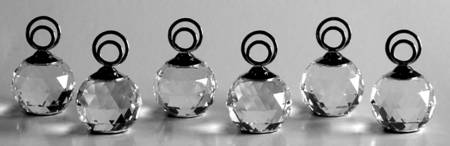 Place Card Holders Crystal Cal-Small Rhodium Set/6 - Boxed