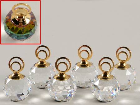 Place Card Holders Vitrail Medium-Small Gold S/6 - Boxed